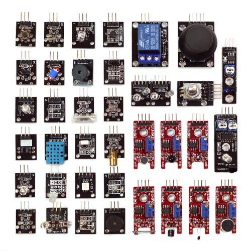 36-teiliges Universal Sensor Kit für Arduino und Raspberry Pi in Kunststoffbox