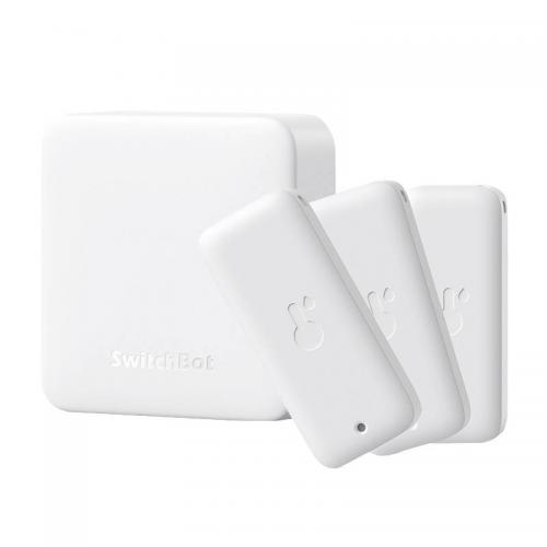 SwitchBot Hub Mini Set, Hub + 3x IP65 Temperatur- und Feuchtigkeitssensoren, WLAN + Bluetooth