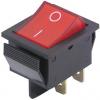 Wippschalter, 2-polig, schwarz, rot beleuchtet (250 V), ON-OFF