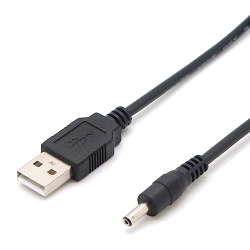 USB Strom Adapterkabel A Stecker  Hohlstecker 3,5 x 1,35mm schwarz - Lnge: 1,50m