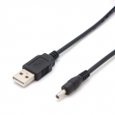 USB Strom Adapterkabel A Stecker  Hohlstecker 3,5 x 1,35mm schwarz