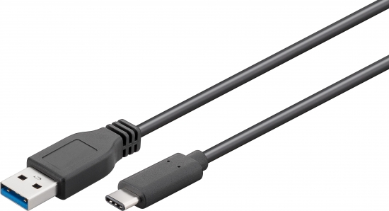 USB 3.0 Kabel A Stecker – C Stecker schwarz