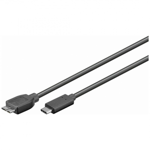 USB 3.0 Kabel, C Stecker  Micro-B 3.0 Stecker, schwarz