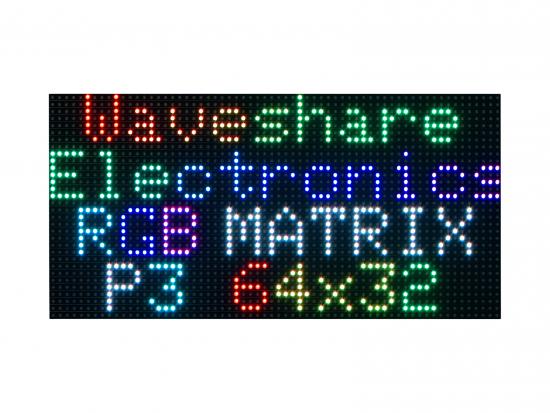 RGB-Vollfarb-LED-Matrix-Panel, 64×32 Pixel, einstellbare Helligkeit