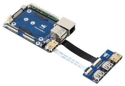 Waveshare Mini Base Board fr Raspberry Pi 4B: Erweiterung mit USB, HDMI und Gigabit Ethernet