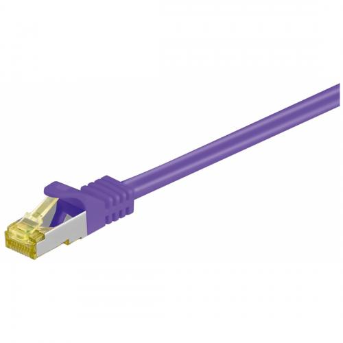 CAT 6a Netzwerkkabel mit CAT 7 Rohkabel, 500 MHz, S/FTP, LS0H, violett